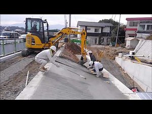 交差点改良・張コン打設