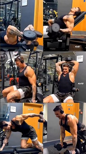 Top 6 Best Bicep & tricep workout at gym and home // gym motivation short viral video #gym #viral