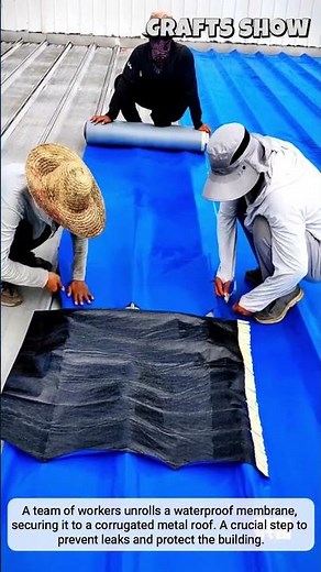 The process of installing a waterproof roof membrane