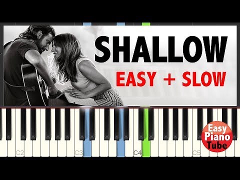 Shallow - Lady Gaga & Bradley Cooper // Easy Piano Tutorial + SHEET MUSIC