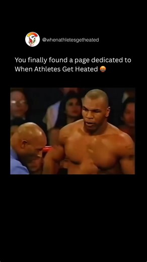 When Athletes Get Heated on Instagram: "Mike Tyson’s rage inside the ring was legendary, turning fights into raw displays of intimidation. When anger took over, opponents felt it instantly through his stare, movement, and explosive punches. This moment captures Tyson at his most dangerous, when emotion fueled power and fear controlled everything in the boxing world. Tyson wasn’t just fighting opponents, he was battling respect, dominance, and his own past. His anger became a weapon, overwhelming