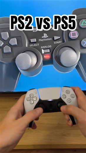 PS2 vs PS5 controller #nostalgiaplaystation #satisfying