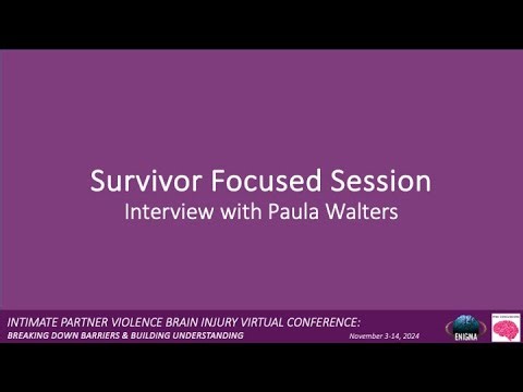 IPV-BI Conference 2024: Survivor Focused Session: Interview with Paula Walters