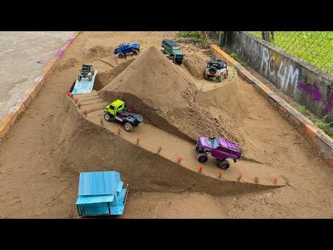 RC Off-Road Extreme Test! Defender Jeep Hilux Bronco Conquer New Dangerous Mountain Obstacles.