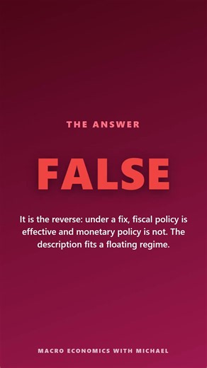 IS-LM Quiz #25: True or False? · Mundell-Fleming #Shorts