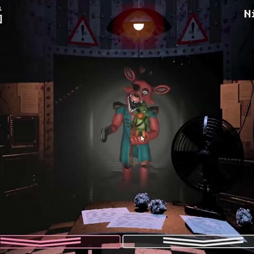 Unwithered Foxy and parrot in FNaF 2 (FNaF Jumpscares)