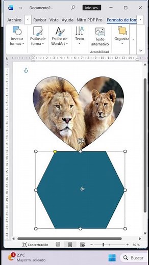 IMAGE inside a SHAPE in Word 🤯 #word #tutorial