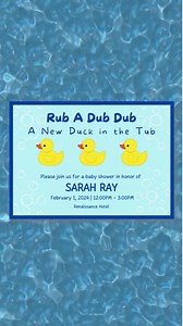 Rubber Ducky Themed Baby Shower Invitation - Etsy