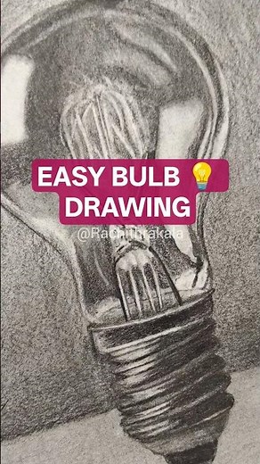 Realistic Bulb Drawing with Pencil | Easy Shading#pencilart