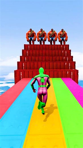 GTA 5 Epic Water Ragdolls | Spider-Man Jumps / Fails ep.18516 #shorts