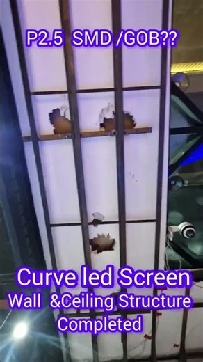 Curved LED Screen Wall & Ceiling Structure Completed | Guess the Pixel 🤔