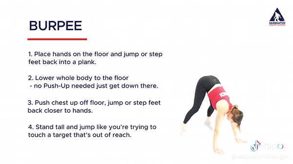 How to Do a Burpee | Movement Demo Form Tips Burpees combine strength, cardio, and coordination in one fast, full-body movement. They train endurance and get your heart rate up — no equipment needed. #Burpees #SasquatchStrength #FunctionalFitness #SasquatchStrengthAndNutrition #MovementDemo #FormTips #fyp #foryoupage