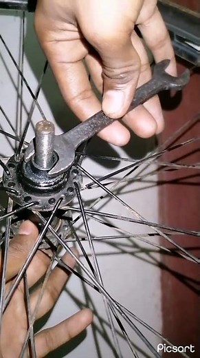 Fixing and tuning the cone on the axle of the front hub of the bike | 🤫 🍃 #axle #hub #giyarcycle