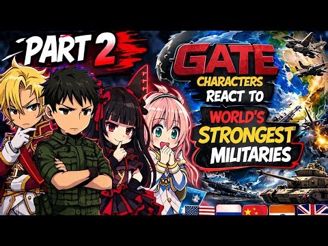GATE Characters React to the World's Strongest Militaries | Earth Military Ranking Reaction part 2
