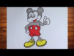 How To Draw Mickey Mouse Step By Step Easy For Beginner's ‪@chandrimaarts‬