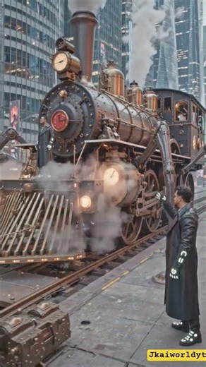 Controlled a Giant Steampunk Spider Train 🤯🚂 | AI Cinematic 4K | Futuristic Machine