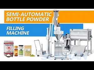 How To Use Semi-automatic Bottle Auger Powder Filling Machine With Vacuum Feeding Pump