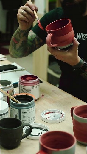 Painting Pottery: Glazing a Ceramic Mug by Hand