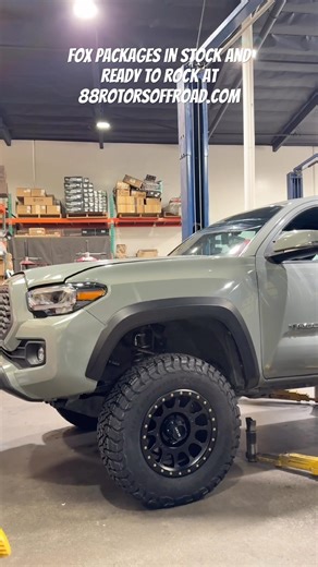 Lunar Rock Tacoma on a Fox Performance Elite package #88rotorsoffroad