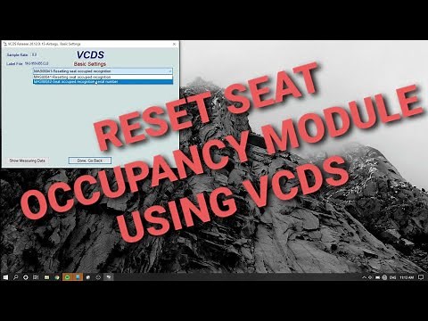 RESET SEAT OCCUPANCY MODULE USING VCDS