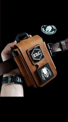 DIY Leather EDC Belt Pouch | Knife, Multitool & Flashlight Organizer
