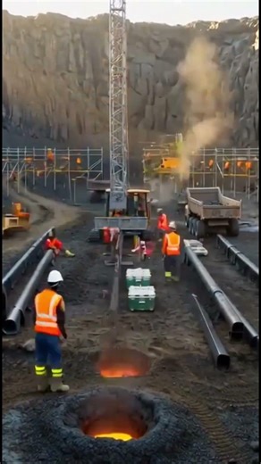 Inside a Volcano: Epic 8K Timelapse of a Futuristic Geothermal Megastructure