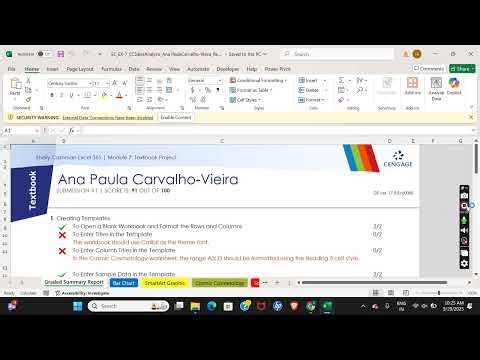 Shelly Cashman Excel 365 | Module 7 Textbook Project | Cosmic Cosmetology
