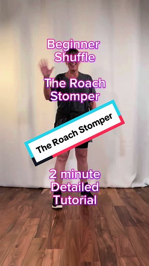 Shuffle dance tutorial. This is a detailed tutorial on the Roach Stomper. #Shuffle #shuffledance #shuffletutorial #learntoshuffle #beginnershuffler #howtoshuffle #midlifeshuffle