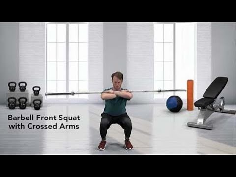How to do a Barbell Front Squat with Crossed Arms