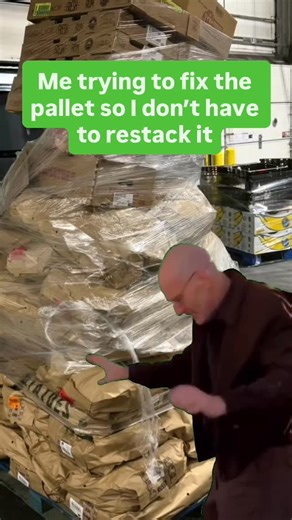Forknlift on Instagram: "Me trying to fix the pallet so I don’t have to restack it #failarmy #smoothoperator #truckfails #forklift #trucklife #warehouseworker #forkliftfails"