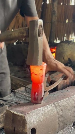 Steel Hammer Forging Process by a Blacksmith