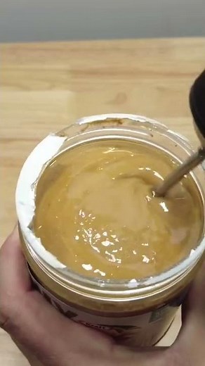 Quickly mix natural peanut butter with oil separation with power tools.