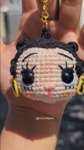Betty boop crochet keychain❤️❤️. #crochet #amigurumi #bettyboop #handmade #crochetpattern