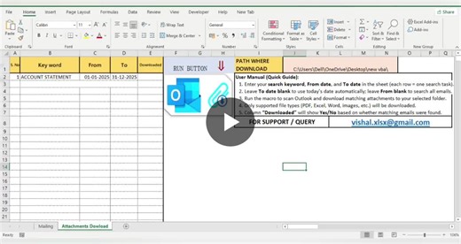Automate Email Attachment Download with Excel VBA | Vishal Rai posted on the topic | LinkedIn