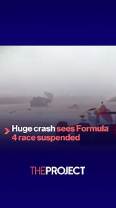 This wild crash saw 15 drivers retire from the race, and surprisingly, nobody was injured. | The Project