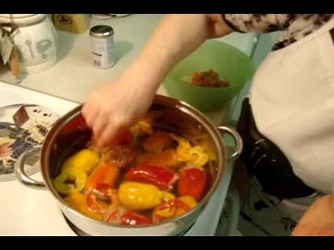 Hungarian Stuffed Peppers by Helen M. Radics