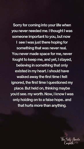 181K views · 2.7K reactions | I know I was only holding on to a false hope, and that hurts more than anything. | The Self-Aware Empath | Facebook