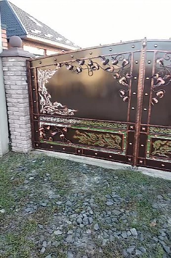 Ornate Metal Gate Design with Intricate Floral Motifs