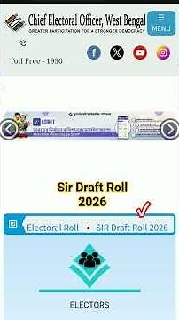 SIR Draft Roll 2026| How To Download The Draft Electoral Roll #SIRDraftRoll​ #ECIUpdate​ #VoterList