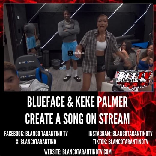 Blanco Tarantino TV on Instagram: "This was not on anyone’s bingo card. Blueface and Keke Palmer linked up on stream and created a song live, but it was Keke’s verse that immediately caught attention. Calm, confident, and intentional, she delivered bars centered on chasing opportunities, protecting her energy, and choosing growth over unnecessary drama. While Keke Palmer has long balanced music, acting, and hosting, this moment reminded audiences that her skill set extends well beyond what she i