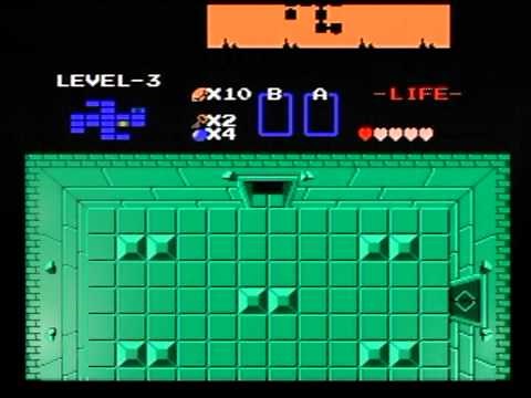Classic:The Legend of Zelda Walkthrough; Third Dungeon + Raft (NES)