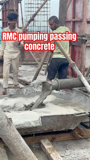 RMC pumping passing concrete #shorts #trending #viralvideos #concrete #pumping #construction