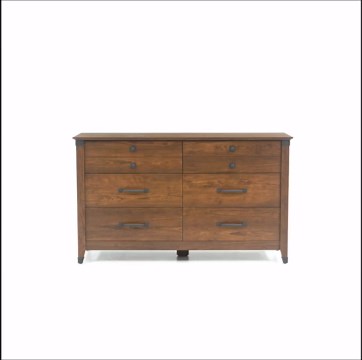 Sauder Carson Forge 6-Drawer Dresser, Washington Cherry Finish