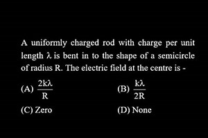 A uniformly charged rod with charge per unit length \lambda is ... | Filo
