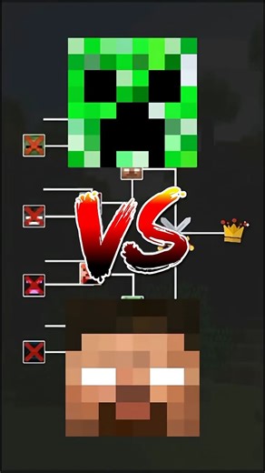 Herobrine vs Creeper #herobrine #minecraft