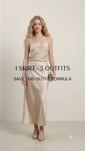 One Satin Maxi Skirt, 5 Work Outfits | Monday to Friday Office Style #shorts #aunomay