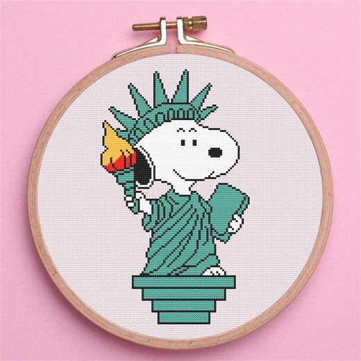 Snoopy Cross Stitch Pattern. Statue of Liberty Cross Stitch Pattern. Easy Cross Stitch Pattern. PDF Pattern Cross Stitch. Instant Download - Etsy