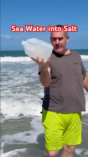 Turning Sea Water into Salt, Extracting Salt from Sea Water, making Salt From Ocean Water. #shorts