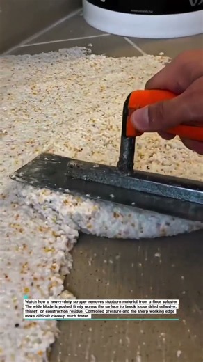 Heavy Duty Floor Scraping Made Easy With One Simple Tool #Flooring #Renovation #Construction Guide!