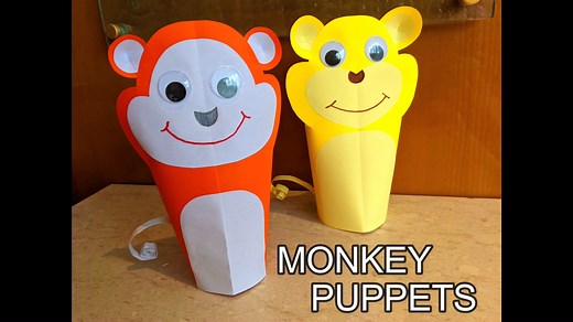 1.6K views · 73 reactions | MONKEY PUPPETS Paper Craft Hand Puppets, Hand Puppet, Monkeys, Zoo Animals, Animal, Summer, Easy, Simple, Beautiful, Kids, Crafts, Crafting | Artsy Paper Craftsy | Facebook